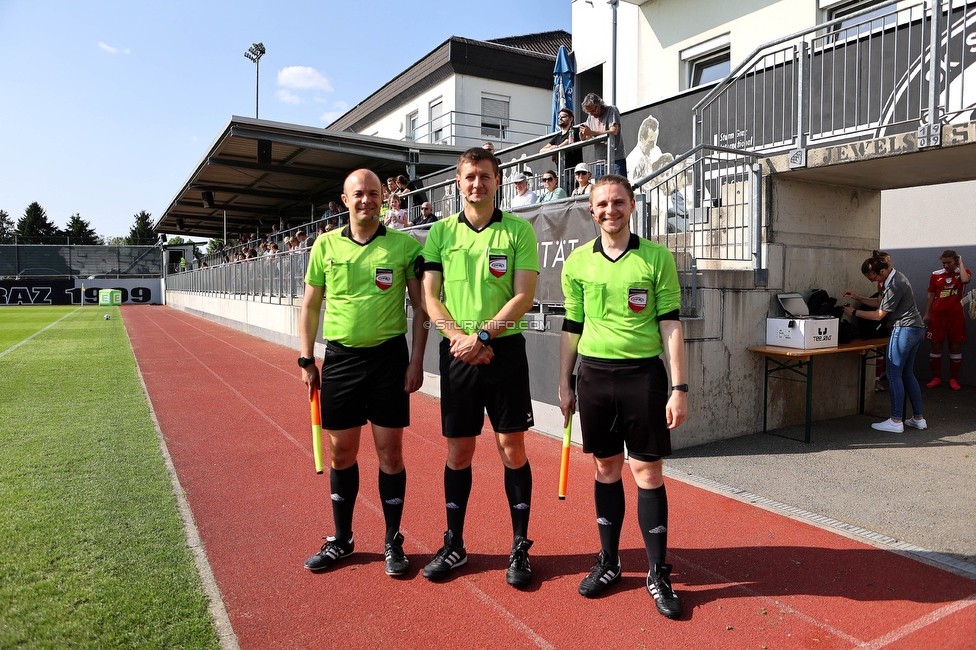 Sturm Damen - Altenmarkt
OEFB Frauen Bundesliga, 17. Runde, SK Sturm Graz Damen - SKV Altenmarkt, Trainingszentrum Messendorf, 27.05.2023. 

Foto zeigt das Schiedsrichterteam
