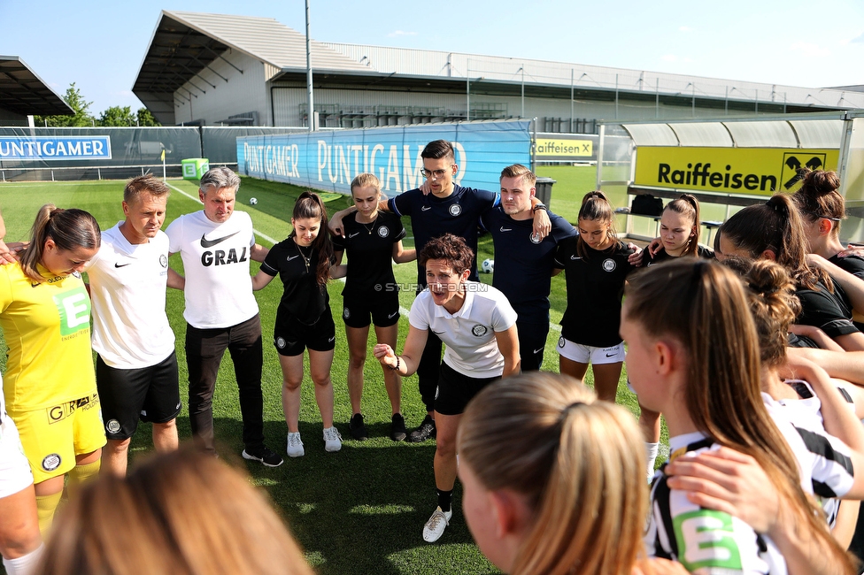 Sturm Damen - Altenmarkt
OEFB Frauen Bundesliga, 17. Runde, SK Sturm Graz Damen - SKV Altenmarkt, Trainingszentrum Messendorf, 27.05.2023. 

Foto zeigt Emily Cancienne (Assistenz Trainer Sturm Damen)
