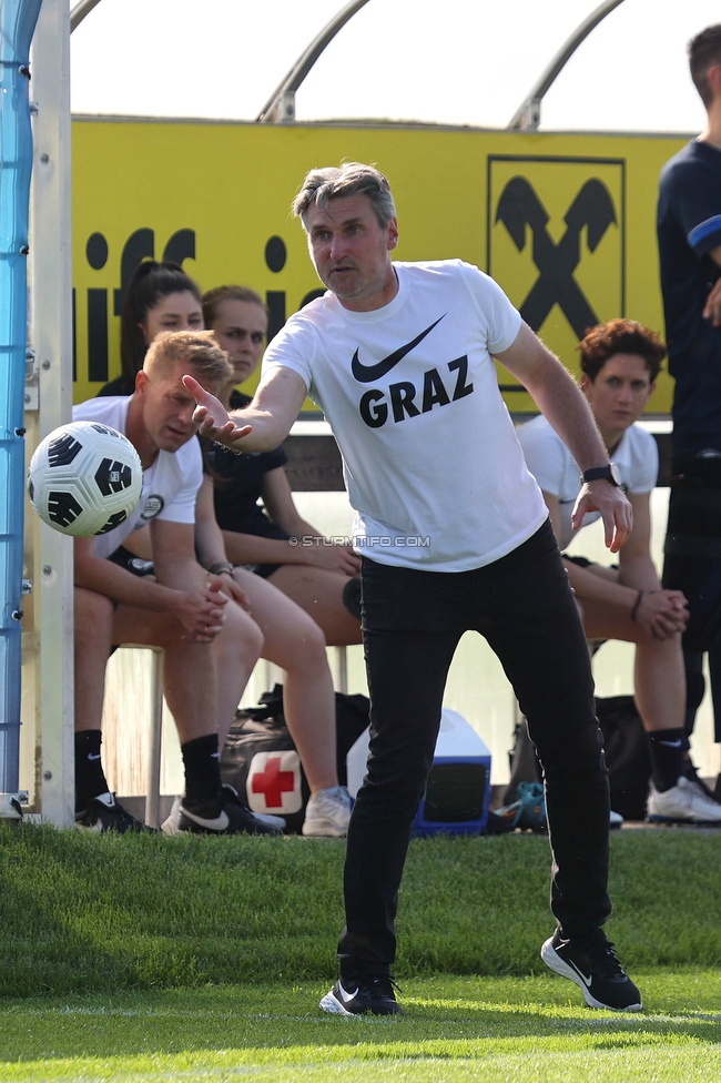 Sturm Damen - Altenmarkt
OEFB Frauen Bundesliga, 17. Runde, SK Sturm Graz Damen - SKV Altenmarkt, Trainingszentrum Messendorf, 27.05.2023. 

Foto zeigt Christian Lang (Cheftrainer Sturm Damen)
