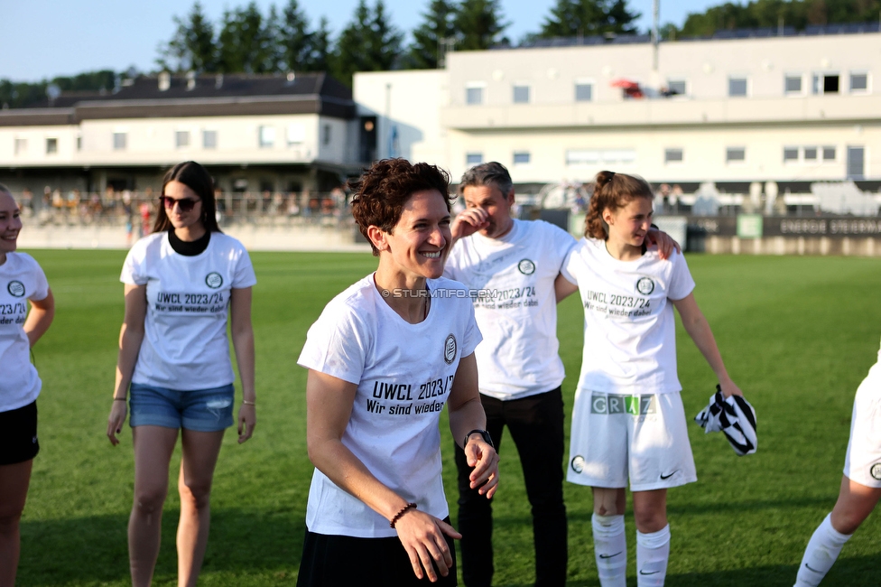 Sturm Damen - Altenmarkt
OEFB Frauen Bundesliga, 17. Runde, SK Sturm Graz Damen - SKV Altenmarkt, Trainingszentrum Messendorf, 27.05.2023. 

Foto zeigt Emily Cancienne (Assistenz Trainer Sturm Damen)
