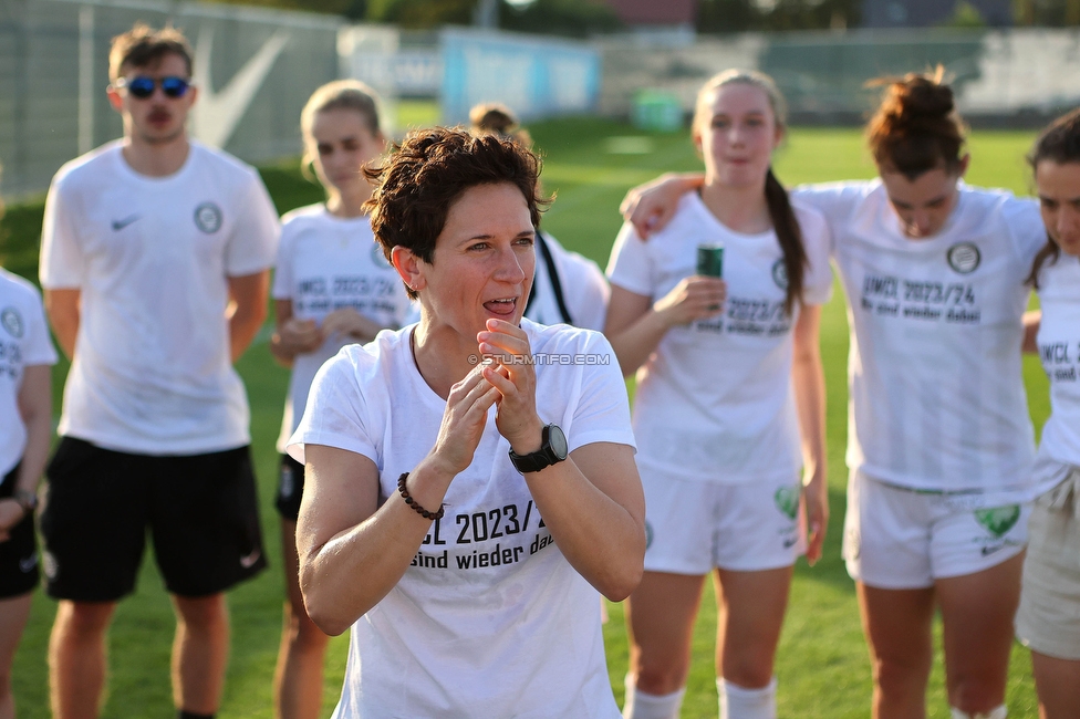 Sturm Damen - Altenmarkt
OEFB Frauen Bundesliga, 17. Runde, SK Sturm Graz Damen - SKV Altenmarkt, Trainingszentrum Messendorf, 27.05.2023. 

Foto zeigt Emily Cancienne (Assistenz Trainer Sturm Damen)
