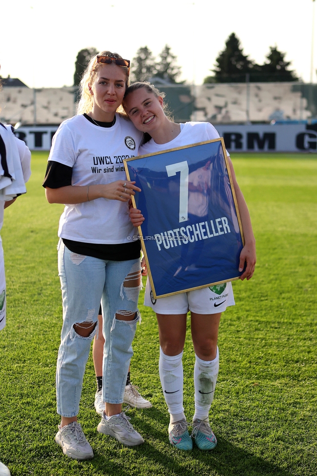 Sturm Damen - Altenmarkt
OEFB Frauen Bundesliga, 17. Runde, SK Sturm Graz Damen - SKV Altenmarkt, Trainingszentrum Messendorf, 27.05.2023. 

Foto zeigt Modesta Uka (Sturm Damen) und Lilli Purtscheller (Sturm Damen)
