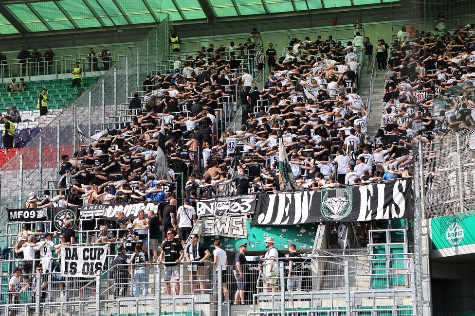 Rapid Wien - Sturm Graz
Oesterreichische Fussball Bundesliga, 31. Runde, SK Rapid Wien - SK Sturm Graz, Weststadion Wien, 28.05.2023. 

Foto zeigt Fans von Sturm
