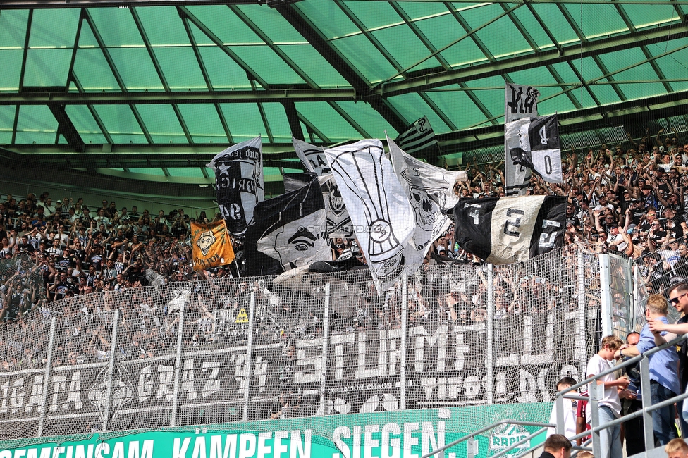 Rapid Wien - Sturm Graz
Oesterreichische Fussball Bundesliga, 31. Runde, SK Rapid Wien - SK Sturm Graz, Weststadion Wien, 28.05.2023. 

Foto zeigt Fans von Sturm
