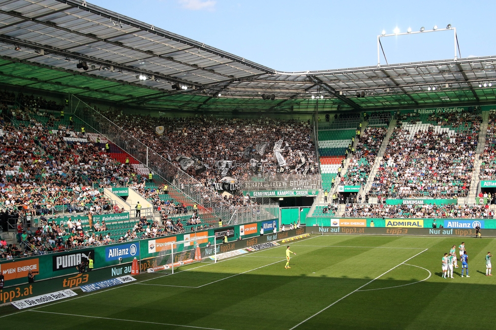 Rapid Wien - Sturm Graz
Oesterreichische Fussball Bundesliga, 31. Runde, SK Rapid Wien - SK Sturm Graz, Weststadion Wien, 28.05.2023. 

Foto zeigt Fans von Sturm
