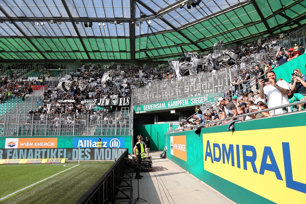 Rapid Wien - Sturm Graz
Oesterreichische Fussball Bundesliga, 31. Runde, SK Rapid Wien - SK Sturm Graz, Weststadion Wien, 28.05.2023. 

Foto zeigt Fans von Sturm
