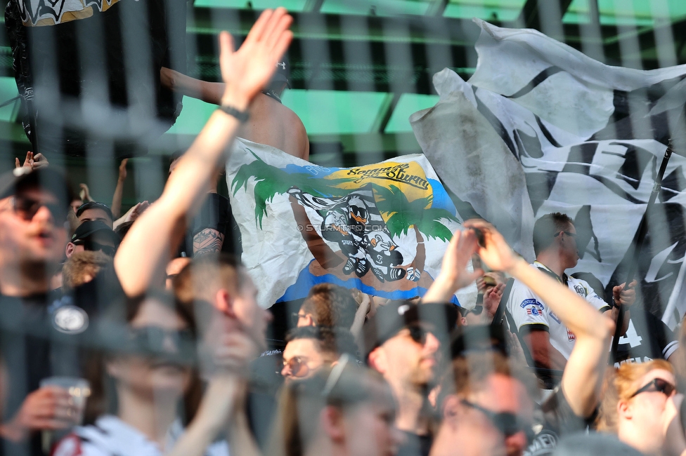 Rapid Wien - Sturm Graz
Oesterreichische Fussball Bundesliga, 31. Runde, SK Rapid Wien - SK Sturm Graz, Weststadion Wien, 28.05.2023. 

Foto zeigt Fans von Sturm
