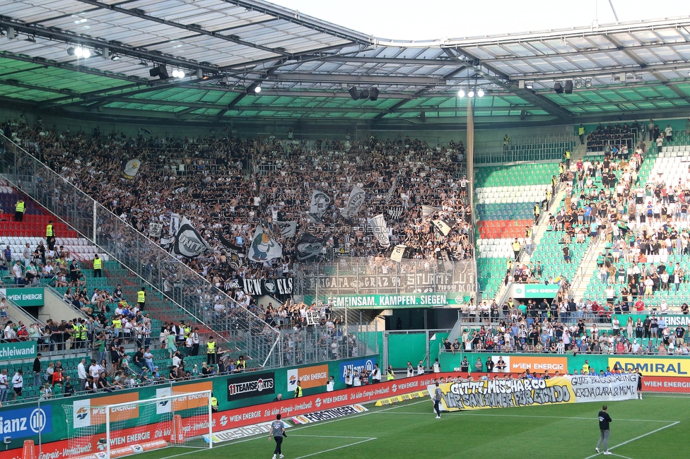 Rapid Wien - Sturm Graz
Oesterreichische Fussball Bundesliga, 31. Runde, SK Rapid Wien - SK Sturm Graz, Weststadion Wien, 28.05.2023. 

Foto zeigt Fans von Sturm
