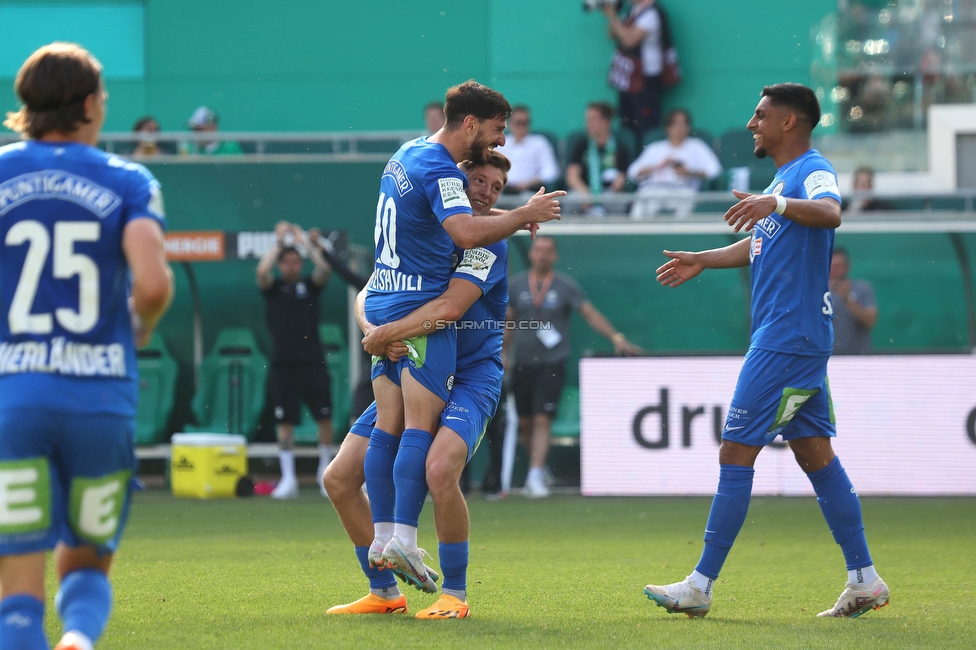 Rapid Wien - Sturm Graz
Oesterreichische Fussball Bundesliga, 31. Runde, SK Rapid Wien - SK Sturm Graz, Weststadion Wien, 28.05.2023. 

Foto zeigt Otar Kiteishvili (Sturm) und Alexander Prass (Sturm)
