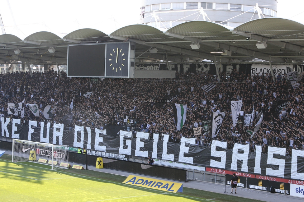 Sturm Graz - LASK
Oesterreichische Fussball Bundesliga, 32. Runde, SK Sturm Graz - LASK, Stadion Liebenau Graz, 03.06.2023. 

Foto zeigt Fans von Sturm
