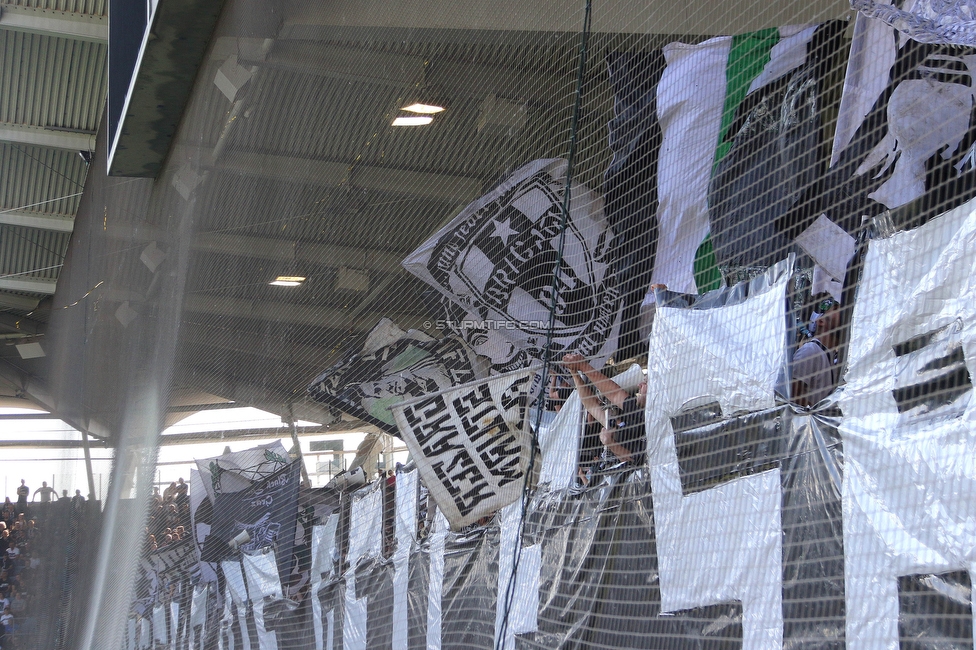 Sturm Graz - LASK
Oesterreichische Fussball Bundesliga, 32. Runde, SK Sturm Graz - LASK, Stadion Liebenau Graz, 03.06.2023. 

Foto zeigt Fans von Sturm
Schlüsselwörter: torjubel