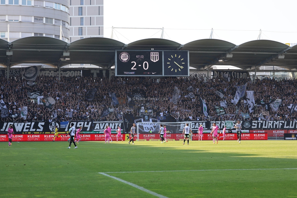 Sturm Graz - LASK
Oesterreichische Fussball Bundesliga, 32. Runde, SK Sturm Graz - LASK, Stadion Liebenau Graz, 03.06.2023. 

Foto zeigt Fans von Sturm
