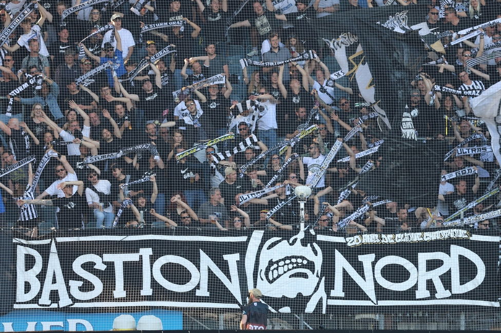 Sturm Graz - LASK
Oesterreichische Fussball Bundesliga, 32. Runde, SK Sturm Graz - LASK, Stadion Liebenau Graz, 03.06.2023. 

Foto zeigt Fans von Sturm
Schlüsselwörter: bastion schals