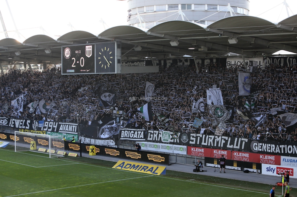 Sturm Graz - LASK
Oesterreichische Fussball Bundesliga, 32. Runde, SK Sturm Graz - LASK, Stadion Liebenau Graz, 03.06.2023. 

Foto zeigt Fans von Sturm
Schlüsselwörter: schals