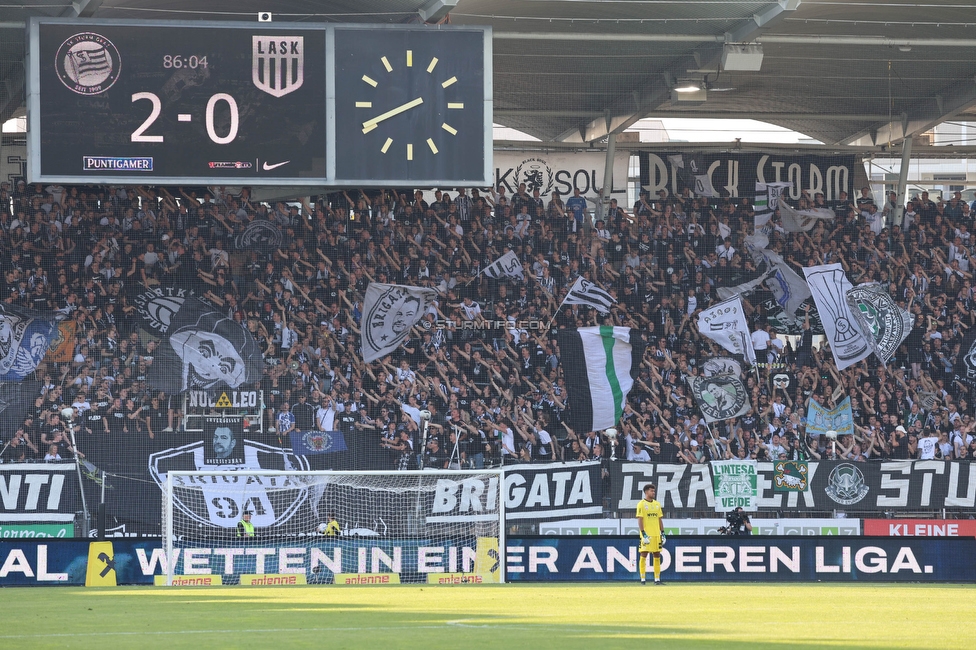 Sturm Graz - LASK
Oesterreichische Fussball Bundesliga, 32. Runde, SK Sturm Graz - LASK, Stadion Liebenau Graz, 03.06.2023. 

Foto zeigt Fans von Sturm
