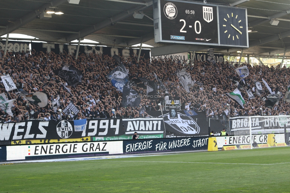 Sturm Graz - LASK
Oesterreichische Fussball Bundesliga, 32. Runde, SK Sturm Graz - LASK, Stadion Liebenau Graz, 03.06.2023. 

Foto zeigt Fans von Sturm
