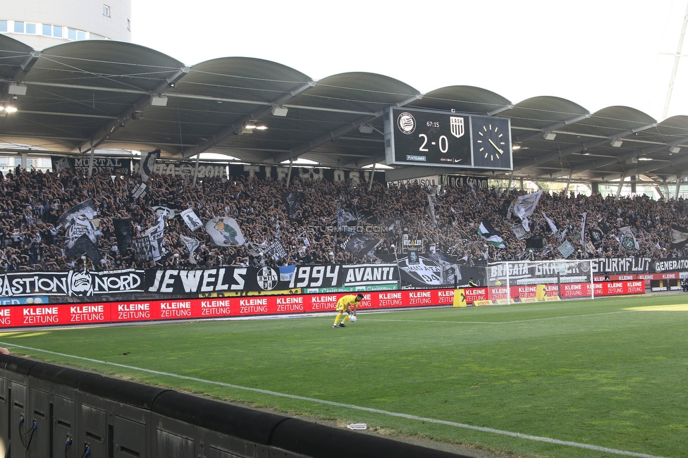 Sturm Graz - LASK
Oesterreichische Fussball Bundesliga, 32. Runde, SK Sturm Graz - LASK, Stadion Liebenau Graz, 03.06.2023. 

Foto zeigt Fans von Sturm
