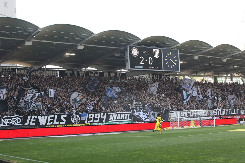 Sturm Graz - LASK
Oesterreichische Fussball Bundesliga, 32. Runde, SK Sturm Graz - LASK, Stadion Liebenau Graz, 03.06.2023. 

Foto zeigt Fans von Sturm
