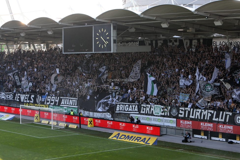 Sturm Graz - LASK
Oesterreichische Fussball Bundesliga, 32. Runde, SK Sturm Graz - LASK, Stadion Liebenau Graz, 03.06.2023. 

Foto zeigt Fans von Sturm
