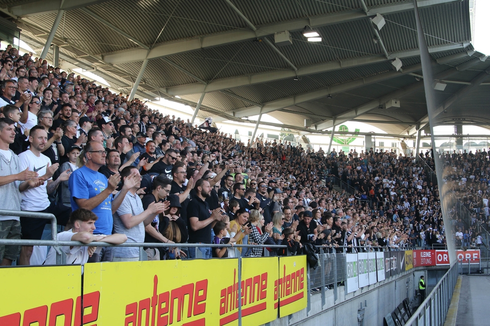 Sturm Graz - LASK
Oesterreichische Fussball Bundesliga, 32. Runde, SK Sturm Graz - LASK, Stadion Liebenau Graz, 03.06.2023. 

Foto zeigt Fans von Sturm
