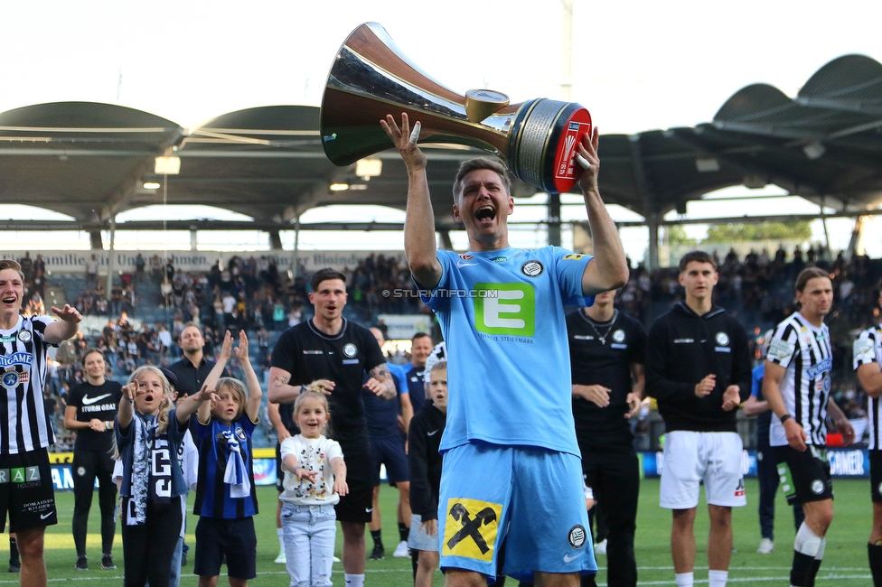 Sturm Graz - LASK
Oesterreichische Fussball Bundesliga, 32. Runde, SK Sturm Graz - LASK, Stadion Liebenau Graz, 03.06.2023. 

Foto zeigt Joerg Siebenhandl (Sturm)
