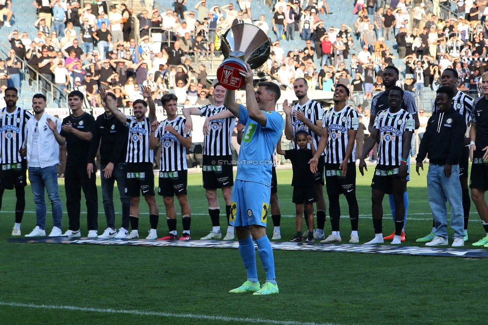 Sturm Graz - LASK
Oesterreichische Fussball Bundesliga, 32. Runde, SK Sturm Graz - LASK, Stadion Liebenau Graz, 03.06.2023. 

Foto zeigt Joerg Siebenhandl (Sturm)
