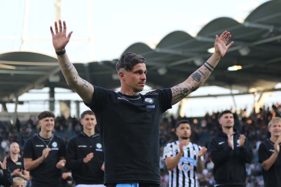 Sturm Graz - LASK
Oesterreichische Fussball Bundesliga, 32. Runde, SK Sturm Graz - LASK, Stadion Liebenau Graz, 03.06.2023. 

Foto zeigt Tobias Schuetzenauer (Sturm)
