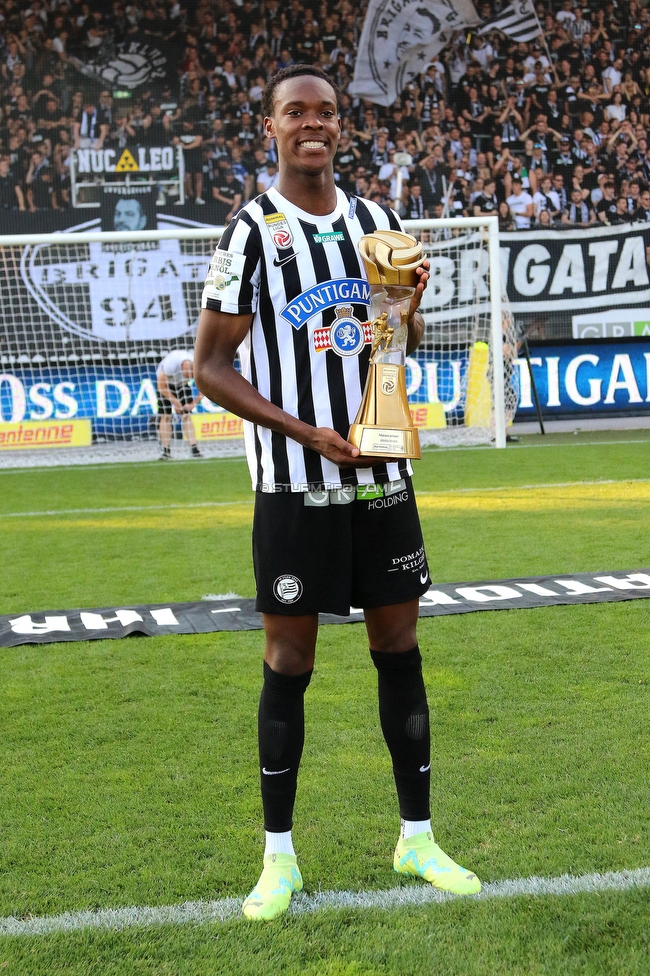 Sturm Graz - LASK
Oesterreichische Fussball Bundesliga, 32. Runde, SK Sturm Graz - LASK, Stadion Liebenau Graz, 03.06.2023. 

Foto zeigt Emanuel Emegha (Sturm)
