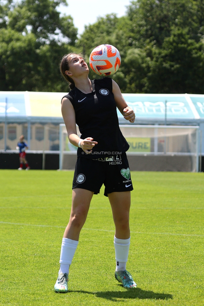 First Vienna - Sturm Damen
OEFB Frauen Bundesliga, 18. Runde, First Vienna FC 1894 - SK Sturm Graz Damen, Naturarena Hohe Warte Wien, 03.06.2023. 

Foto zeigt Leonie Tragl (Sturm Damen)
