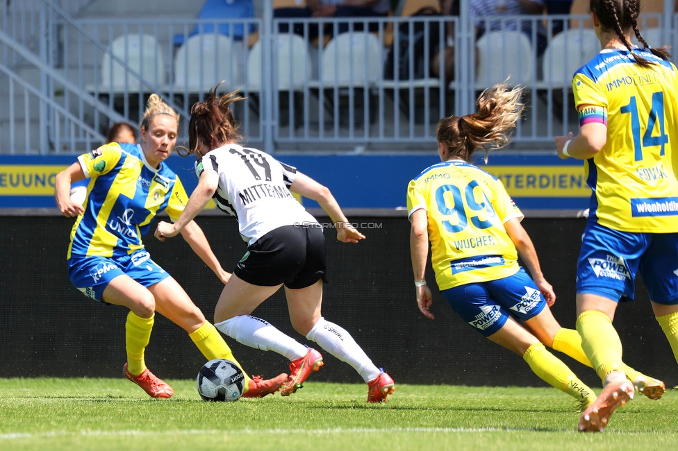 First Vienna - Sturm Damen
OEFB Frauen Bundesliga, 18. Runde, First Vienna FC 1894 - SK Sturm Graz Damen, Naturarena Hohe Warte Wien, 03.06.2023. 

Foto zeigt Linda Mittermair (Sturm Damen)
