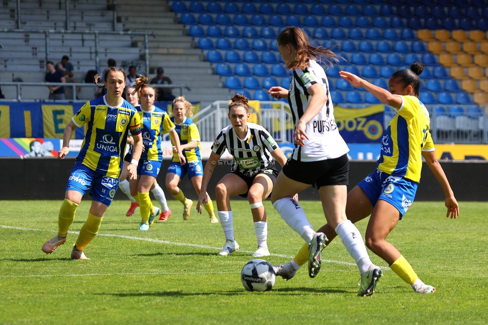 First Vienna - Sturm Damen
OEFB Frauen Bundesliga, 18. Runde, First Vienna FC 1894 - SK Sturm Graz Damen, Naturarena Hohe Warte Wien, 03.06.2023. 

Foto zeigt Lilli Purtscheller (Sturm Damen)
