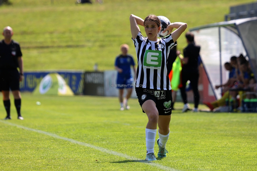 First Vienna - Sturm Damen
OEFB Frauen Bundesliga, 18. Runde, First Vienna FC 1894 - SK Sturm Graz Damen, Naturarena Hohe Warte Wien, 03.06.2023. 

Foto zeigt Leonie Tragl (Sturm Damen)
