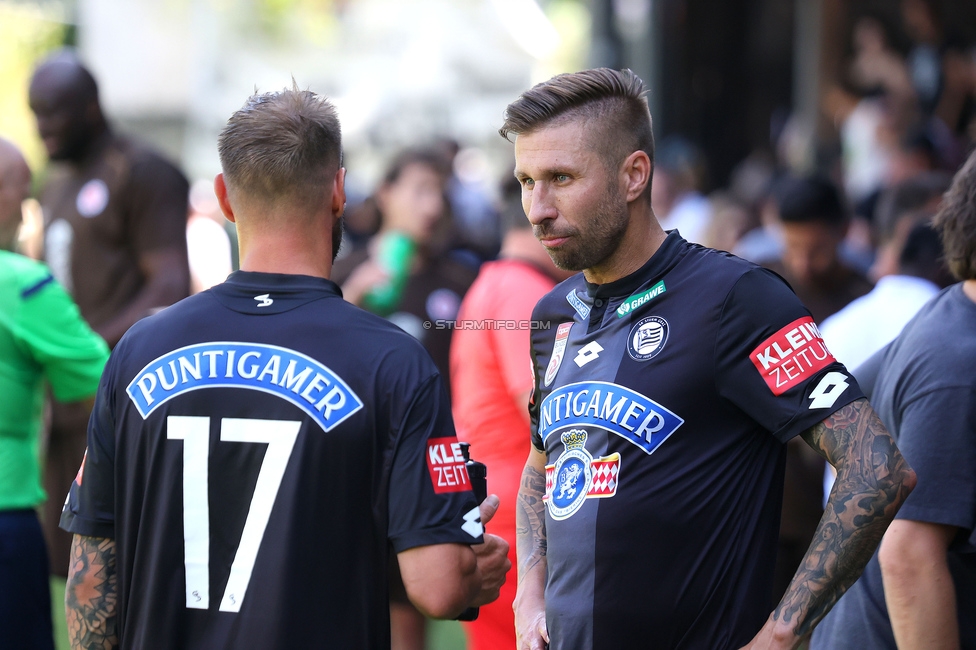 Eroeffnung Gruabn Holztribuene
Eroeffnung Gruabn Holztribuene, Gruabn Graz, 25.06.2023.

Foto zeigt das Legendenspiel zwischen Sturm und St. Pauli
