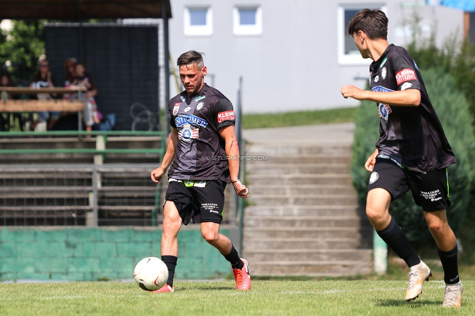 Eroeffnung Gruabn Holztribuene
Eroeffnung Gruabn Holztribuene, Gruabn Graz, 25.06.2023.

Foto zeigt das Legendenspiel zwischen Sturm und St. Pauli
