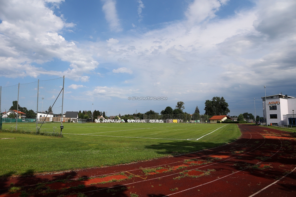 Trainingsauftakt Sturm Graz Damen
OEFB Frauen Bundesliga, Trainingsauftak SK Sturm Graz Damen, Postplatz Puntigam, 17.07.2023. 

Foto zeigt den Trainingsplatz
