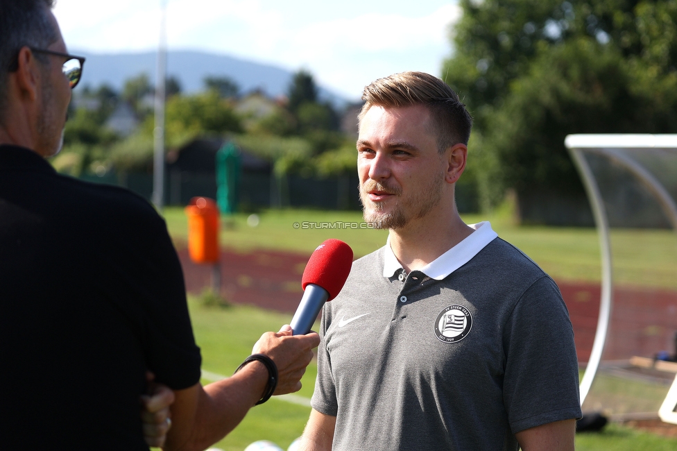 Trainingsauftakt Sturm Graz Damen
OEFB Frauen Bundesliga, Trainingsauftakt SK Sturm Graz Damen, Postplatz Puntigam, 17.07.2023. 

Foto zeigt Michael Erlitz (Sportlicher Leiter Sturm Damen)
