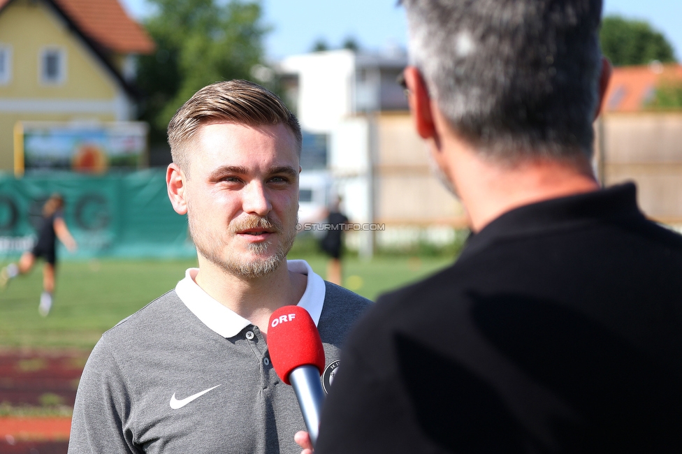 Trainingsauftakt Sturm Graz Damen
OEFB Frauen Bundesliga, Trainingsauftakt SK Sturm Graz Damen, Postplatz Puntigam, 17.07.2023. 

Foto zeigt Michael Erlitz (Sportlicher Leiter Sturm Damen)
