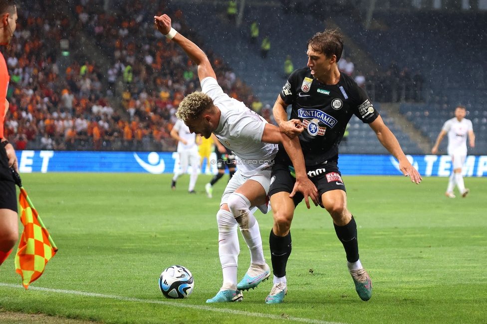 Sturm Graz - Galatasaray Istanbul
Testspiel, SK Sturm Graz - Galatasaray Istanbul, Stadion Liebenau, Graz 18.07.2023. 

Foto zeigt David Affengruber (Sturm)
