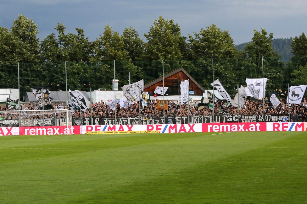 SAK - Sturm Graz
OEFB Cup, 1. Runde, SAK Klagenfurt - SK Sturm Graz, Sportpark Welzenegg, 22.07.2023. 

Foto zeigt Fans von Sturm
