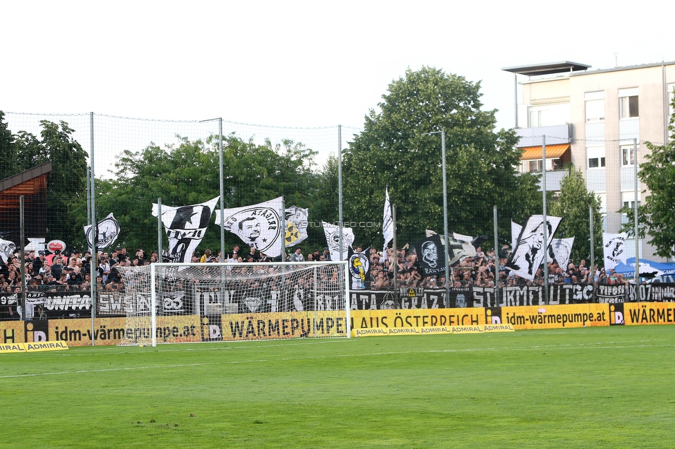 SAK - Sturm Graz
OEFB Cup, 1. Runde, SAK Klagenfurt - SK Sturm Graz, Sportpark Welzenegg, 22.07.2023. 

Foto zeigt Fans von Sturm
