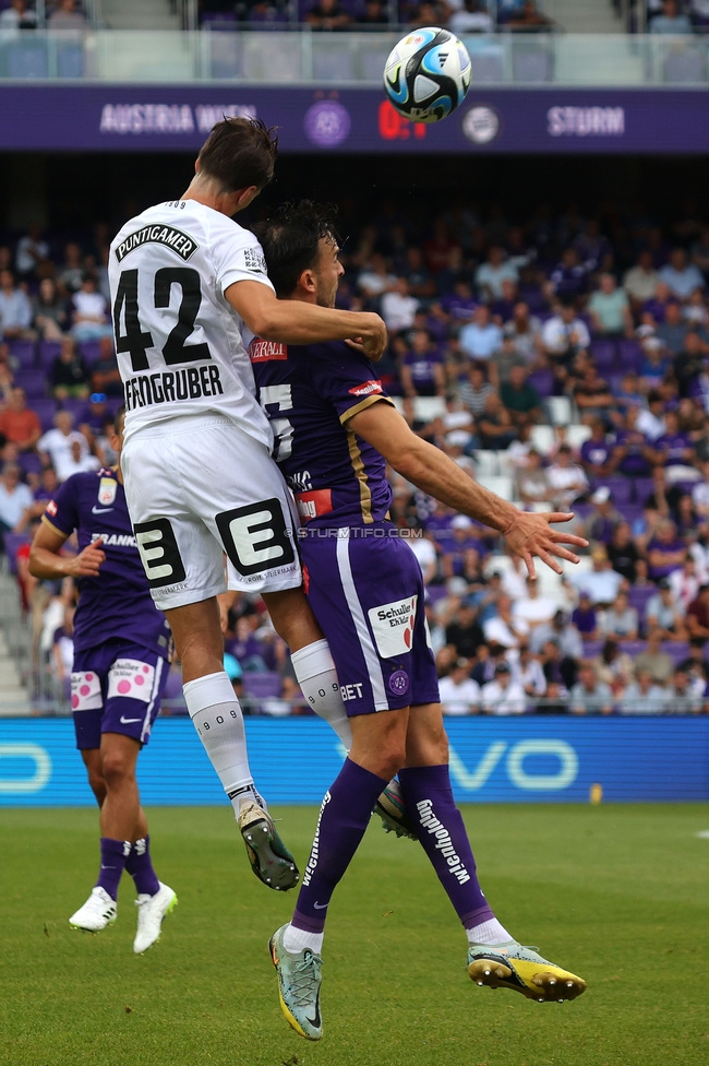 Austria Wien - Sturm Graz
Oesterreichische Fussball Bundesliga, 1. Runde, FK Austria Wien - SK Sturm Graz, Franz-Horr-Stadion Wien, 30.07.2023. 

Foto zeigt David Affengruber (Sturm)
