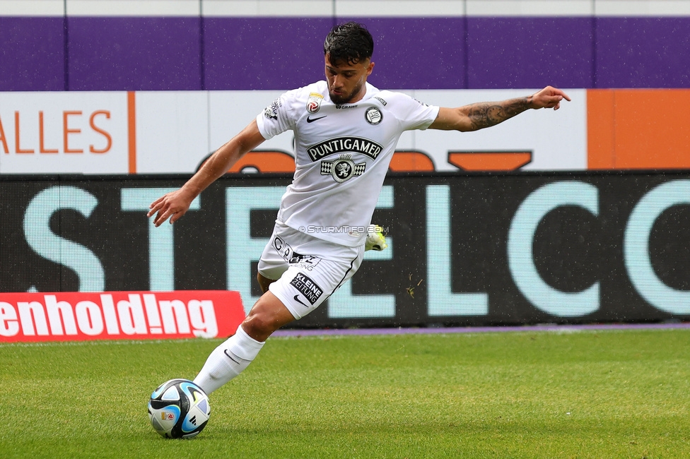 Austria Wien - Sturm Graz
Oesterreichische Fussball Bundesliga, 1. Runde, FK Austria Wien - SK Sturm Graz, Franz-Horr-Stadion Wien, 30.07.2023. 

Foto zeigt Jusuf Gazibegovic (Sturm)
