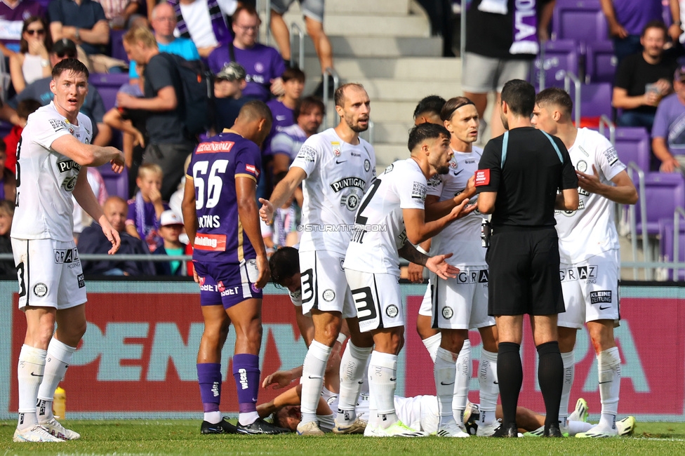 Austria Wien - Sturm Graz
Oesterreichische Fussball Bundesliga, 1. Runde, FK Austria Wien - SK Sturm Graz, Franz-Horr-Stadion Wien, 30.07.2023. 

Foto zeigt Jusuf Gazibegovic (Sturm)
