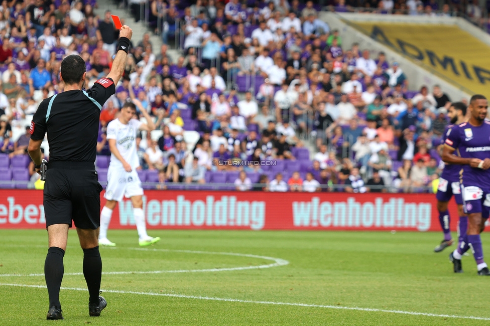 Austria Wien - Sturm Graz
Oesterreichische Fussball Bundesliga, 1. Runde, FK Austria Wien - SK Sturm Graz, Franz-Horr-Stadion Wien, 30.07.2023. 

Foto zeigt den Schiedsrichter
