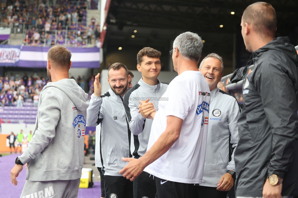 Austria Wien - Sturm Graz
Oesterreichische Fussball Bundesliga, 1. Runde, FK Austria Wien - SK Sturm Graz, Franz-Horr-Stadion Wien, 30.07.2023. 

Foto zeigt Christoph Hiden (Zeugwart Sturm)
