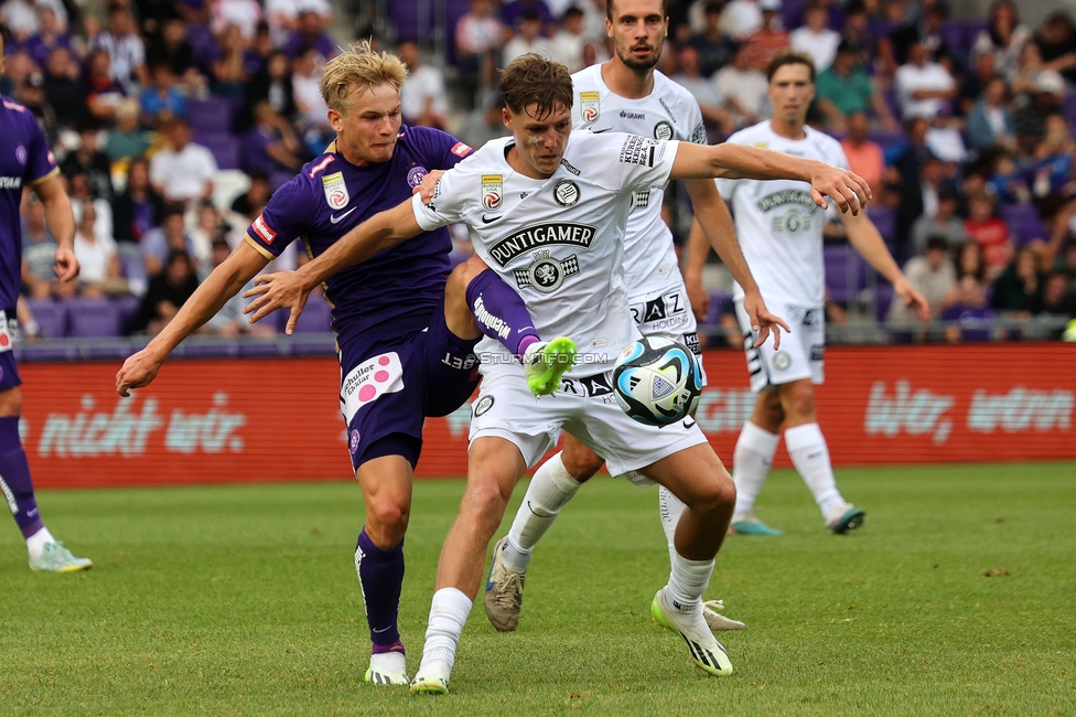 Austria Wien - Sturm Graz
Oesterreichische Fussball Bundesliga, 1. Runde, FK Austria Wien - SK Sturm Graz, Franz-Horr-Stadion Wien, 30.07.2023. 

Foto zeigt Alexander Prass (Sturm)
