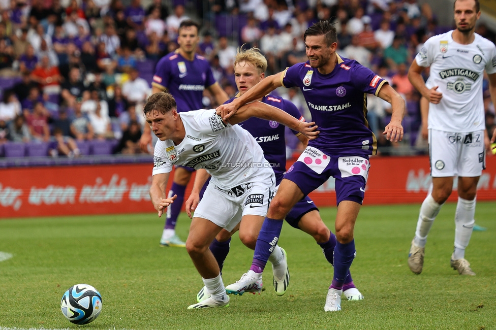 Austria Wien - Sturm Graz
Oesterreichische Fussball Bundesliga, 1. Runde, FK Austria Wien - SK Sturm Graz, Franz-Horr-Stadion Wien, 30.07.2023. 

Foto zeigt Alexander Prass (Sturm)
