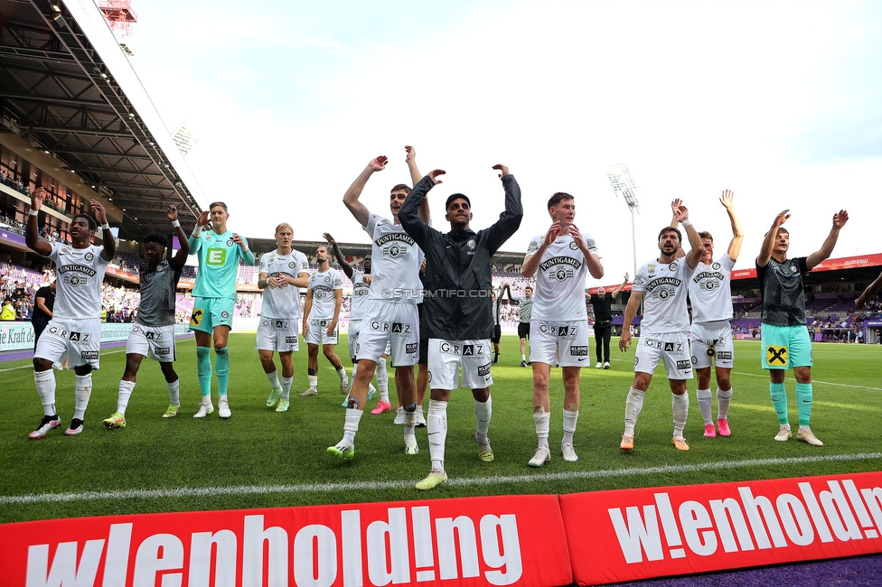 Austria Wien - Sturm Graz
Oesterreichische Fussball Bundesliga, 1. Runde, FK Austria Wien - SK Sturm Graz, Franz-Horr-Stadion Wien, 30.07.2023. 

Foto zeigt die Mannschaft von Sturm
