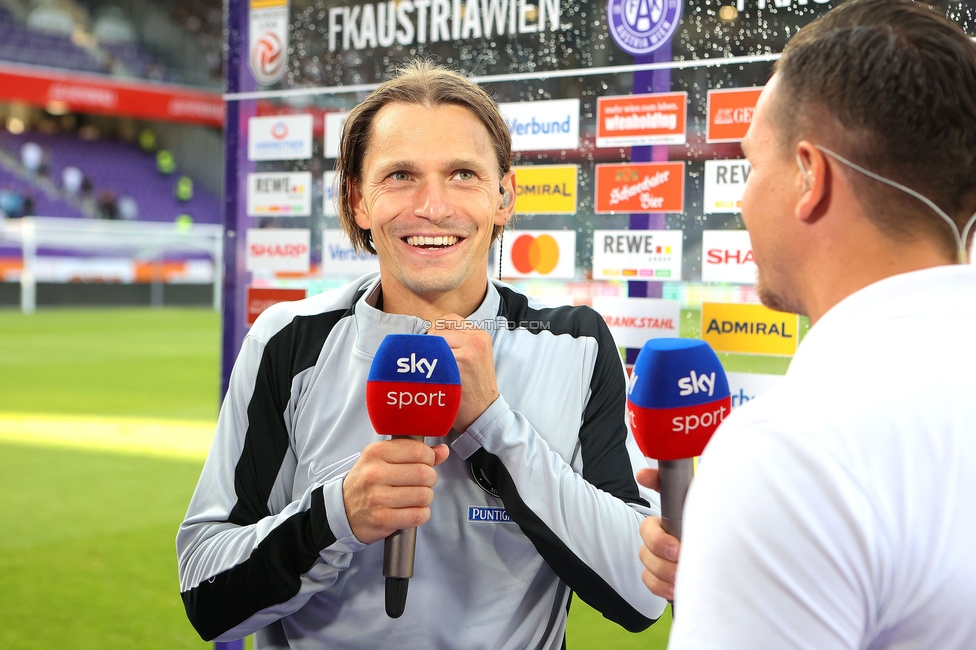 Austria Wien - Sturm Graz
Oesterreichische Fussball Bundesliga, 1. Runde, FK Austria Wien - SK Sturm Graz, Franz-Horr-Stadion Wien, 30.07.2023. 

Foto zeigt Stefan Hierlaender (Sturm)
