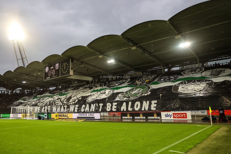 Sturm Graz - LASK
Oesterreichische Fussball Bundesliga, 2. Runde, SK Sturm Graz - LASK, Stadion Liebenau Graz, 05.05.2023. 

Foto zeigt Fans von Sturm mit einer Choreografie
